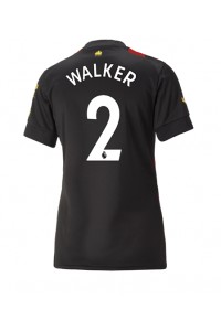 Manchester City Kyle Walker #2 Voetbaltruitje Uit tenue Dames 2022-23 Korte Mouw